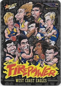 2015 Select AFL Champions - Firepower Team Checklists #AC17 West Coast Eagles Front